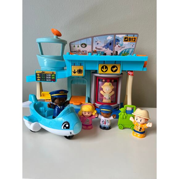 Fisher-Price Everyday Adventures Airport Playset with Airplane Complete Set - Picture 1 of 13